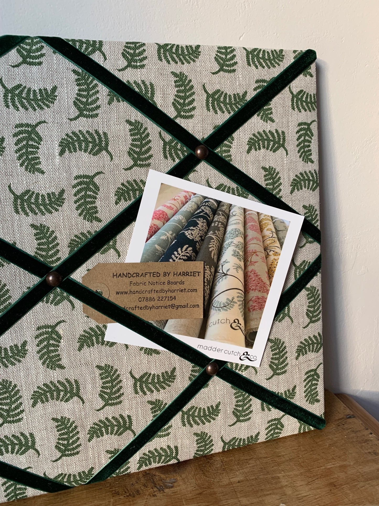 Flamingo Achillea Foliage Fabric Notice Board