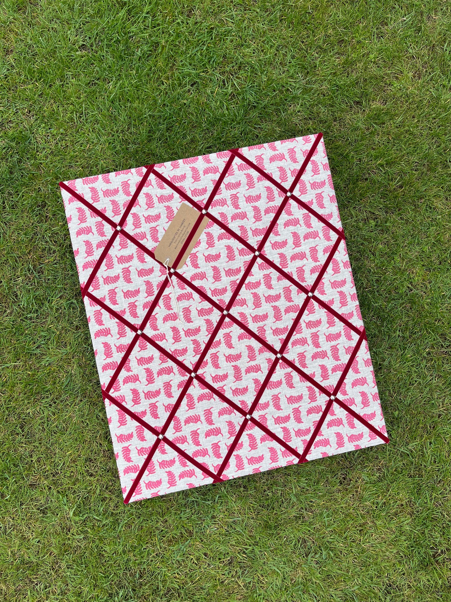 Flamingo Achillea Foliage Fabric Notice Board