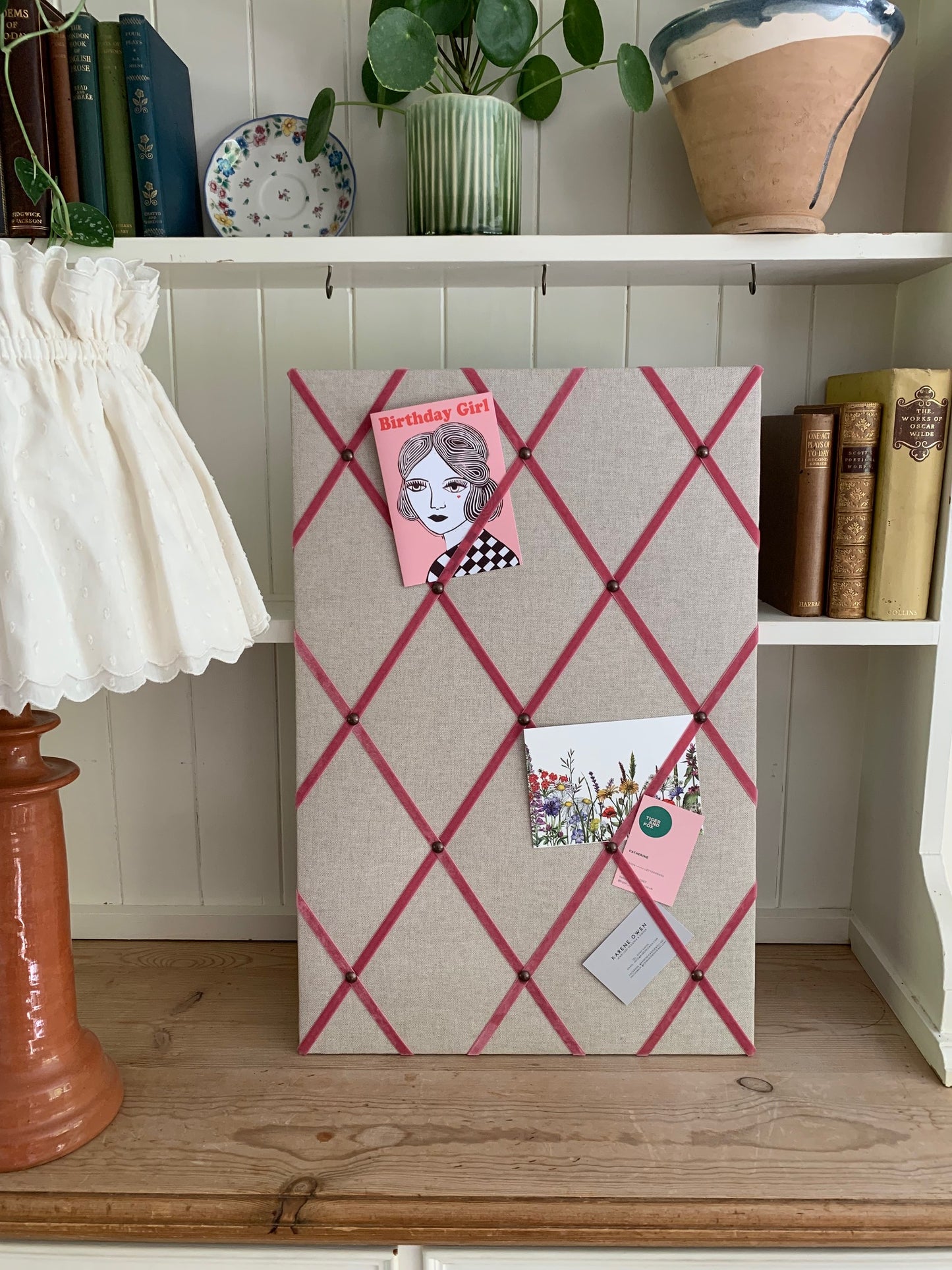 Velvet Ribbon Fabric Notice Board