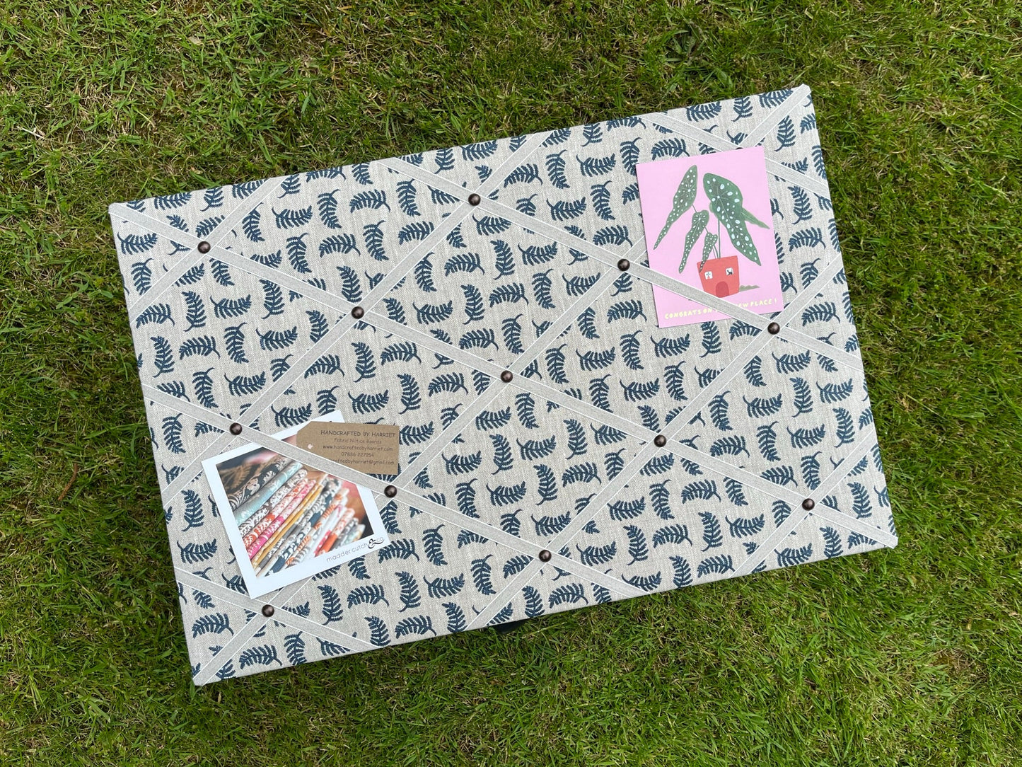 Box Green Forest Floor Fabric Notice Board