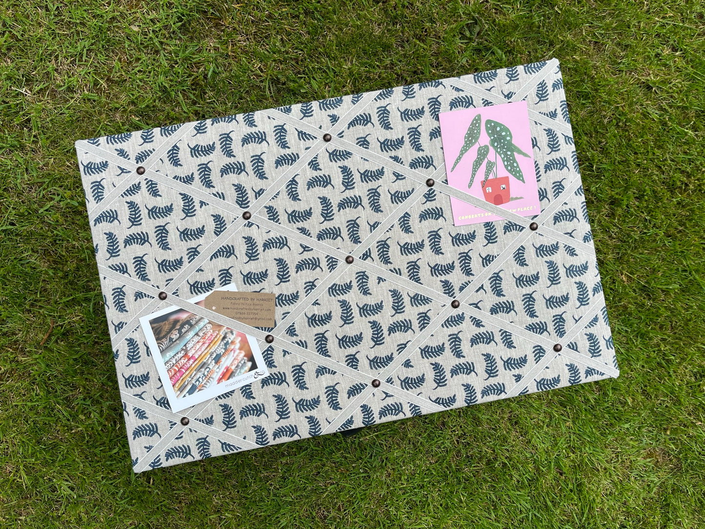 Flamingo Achillea Foliage Fabric Notice Board