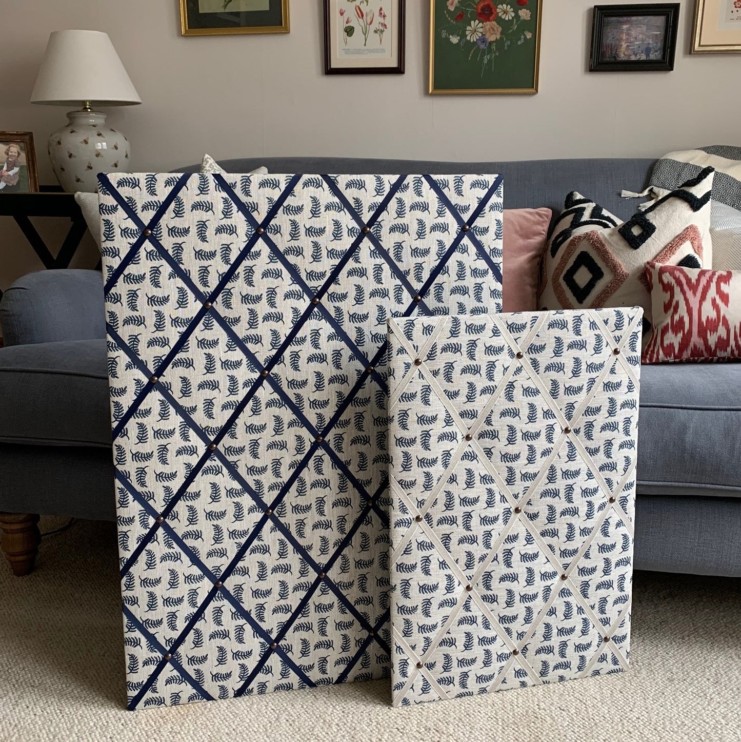 Flamingo Achillea Foliage Fabric Notice Board