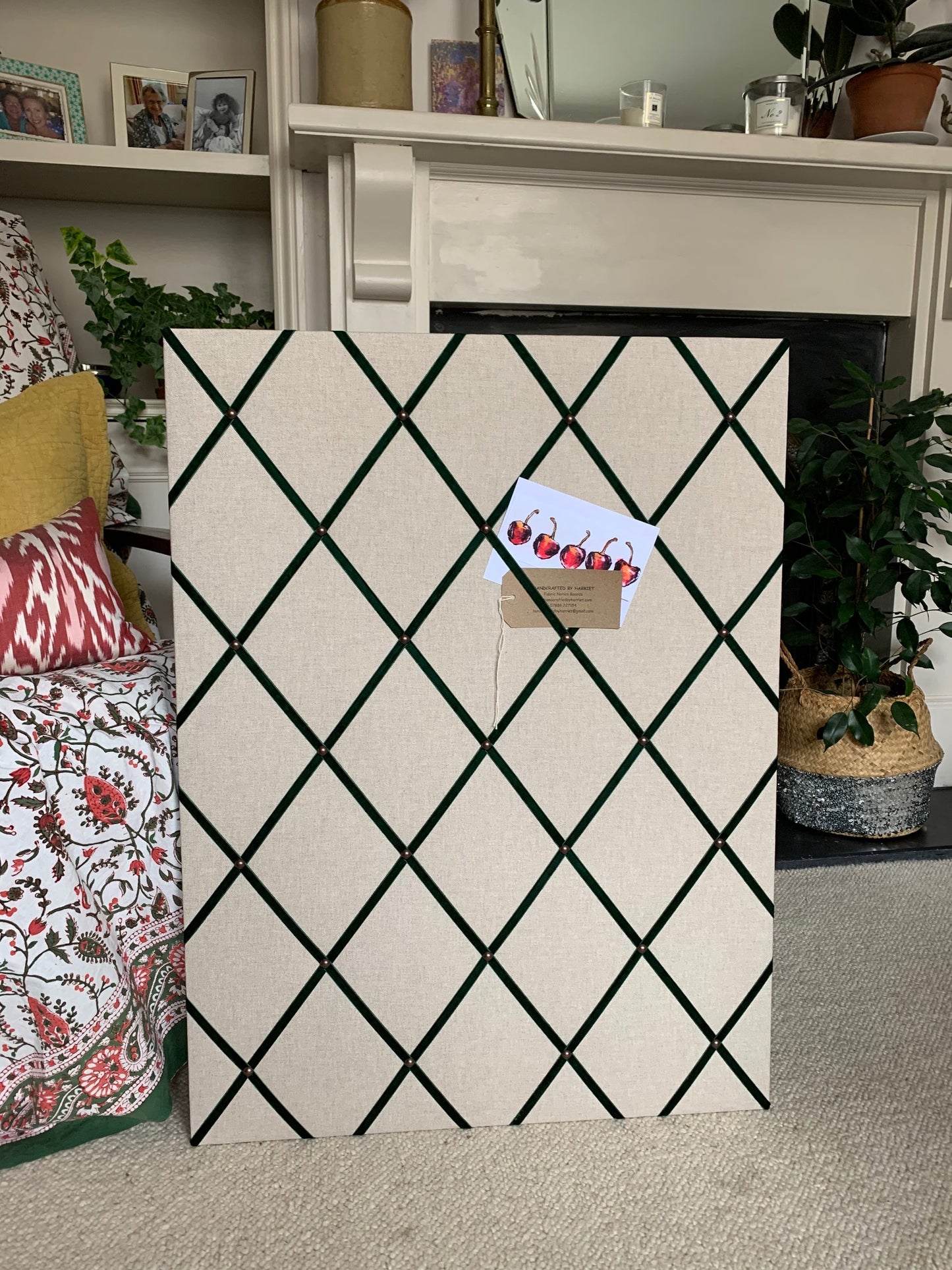 Velvet Ribbon Fabric Notice Board