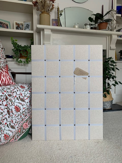 Wide Striped Ribbon Fabric Notice Board