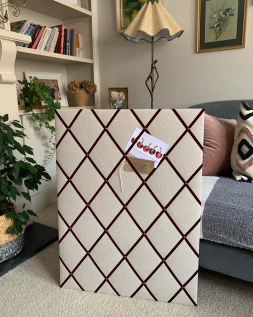 Velvet Ribbon Fabric Notice Board