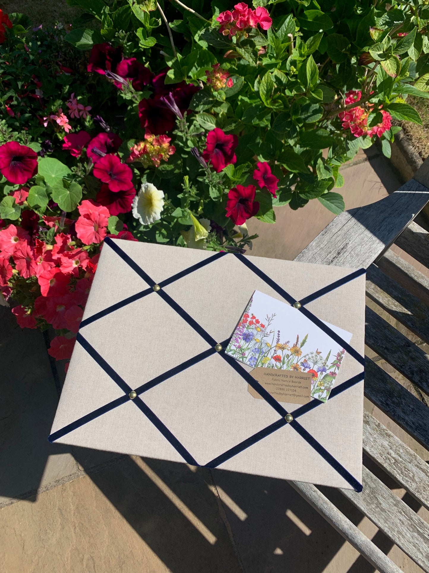 Velvet Ribbon Fabric Notice Board