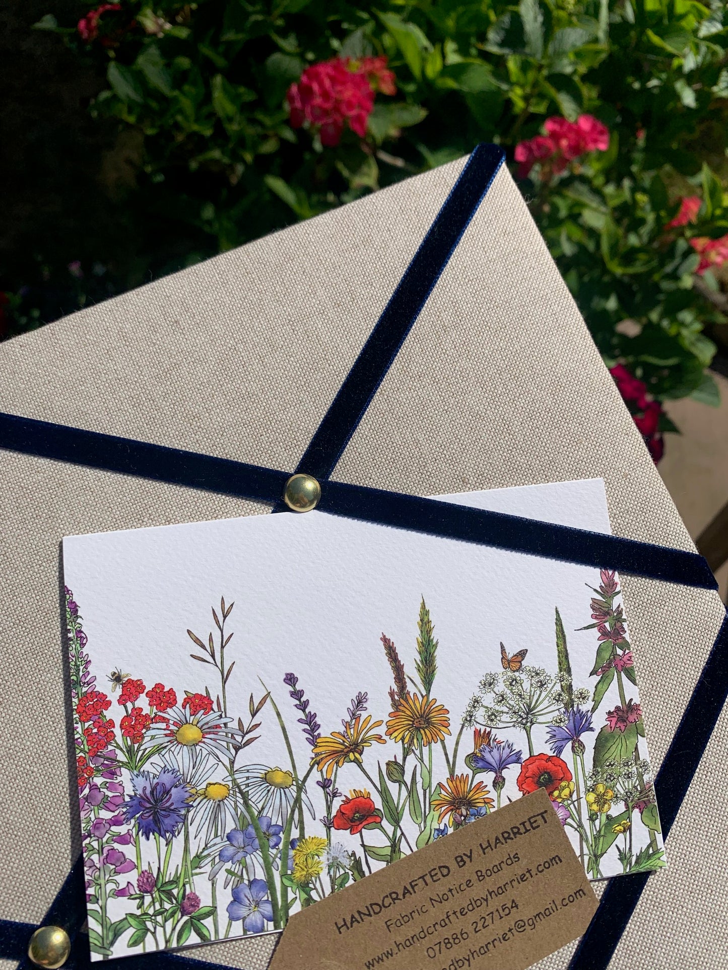 Velvet Ribbon Fabric Notice Board