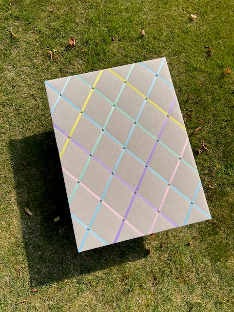 Pastel Ribbon Fabric Notice Board