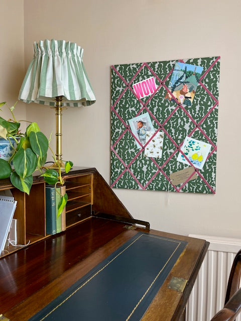 Box Green Forest Floor Fabric Notice Board