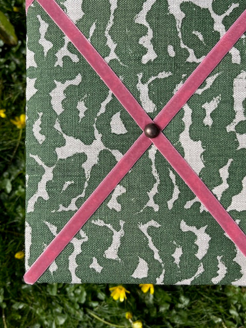 Box Green Forest Floor Fabric Notice Board