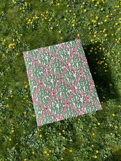 Box Green Forest Floor Fabric Notice Board
