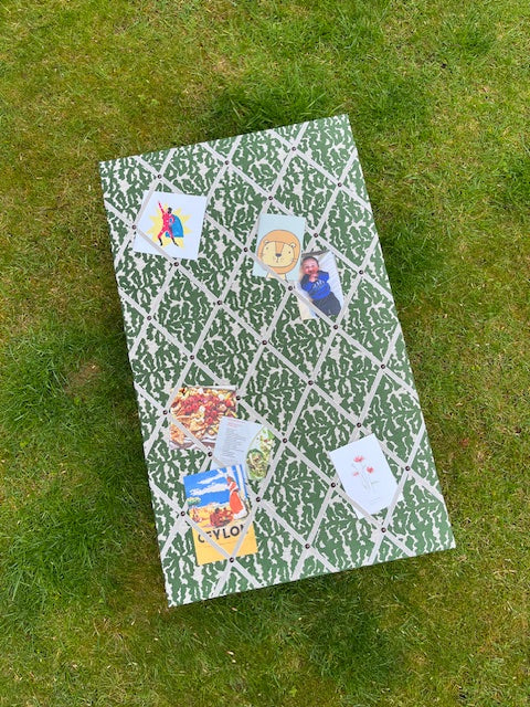 Box Green Forest Floor Fabric Notice Board