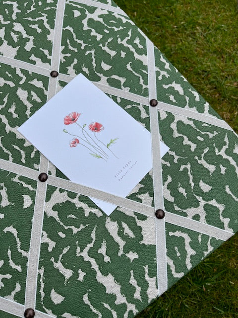 Box Green Forest Floor Fabric Notice Board