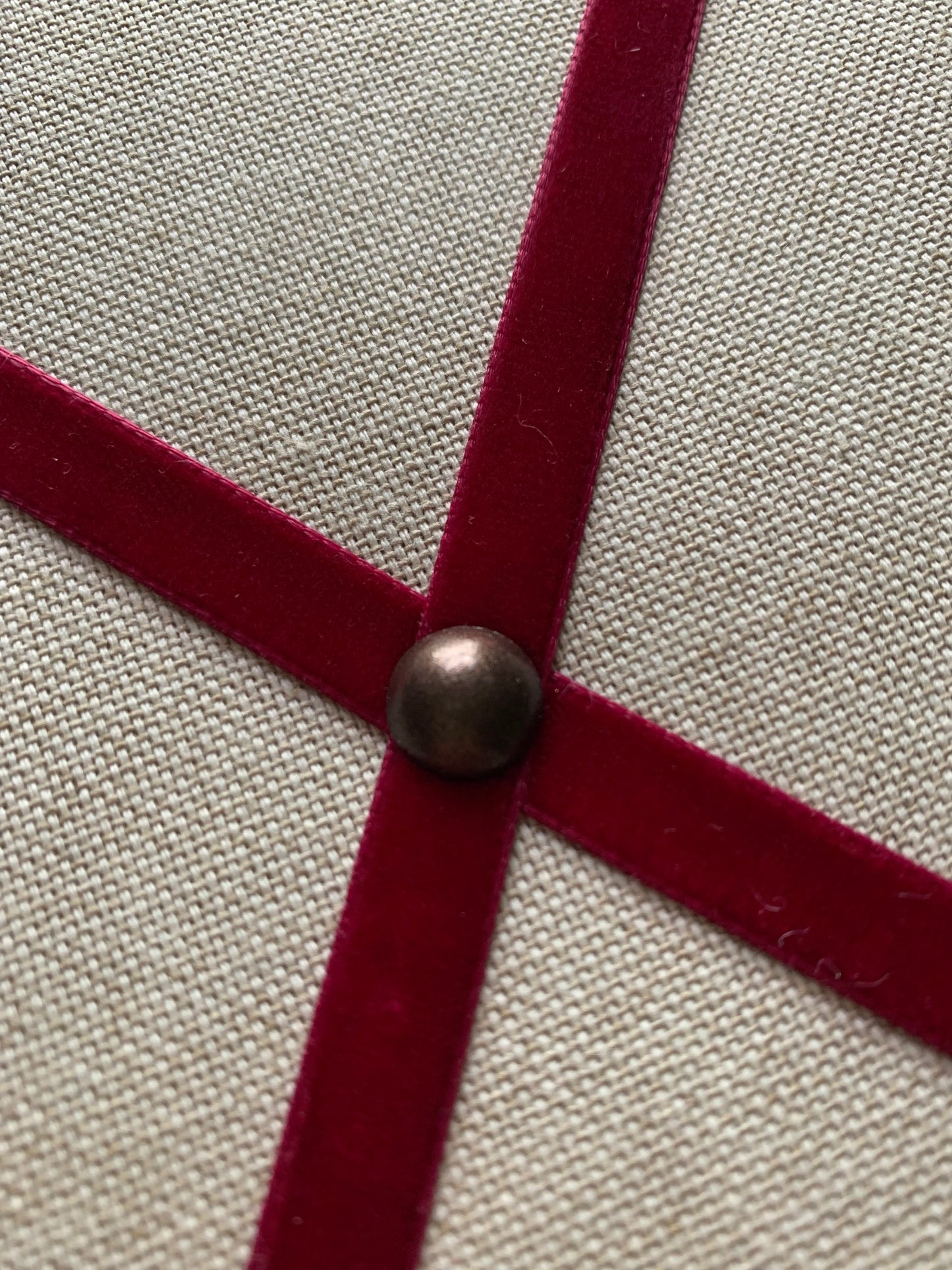 Velvet Ribbon Fabric Notice Board