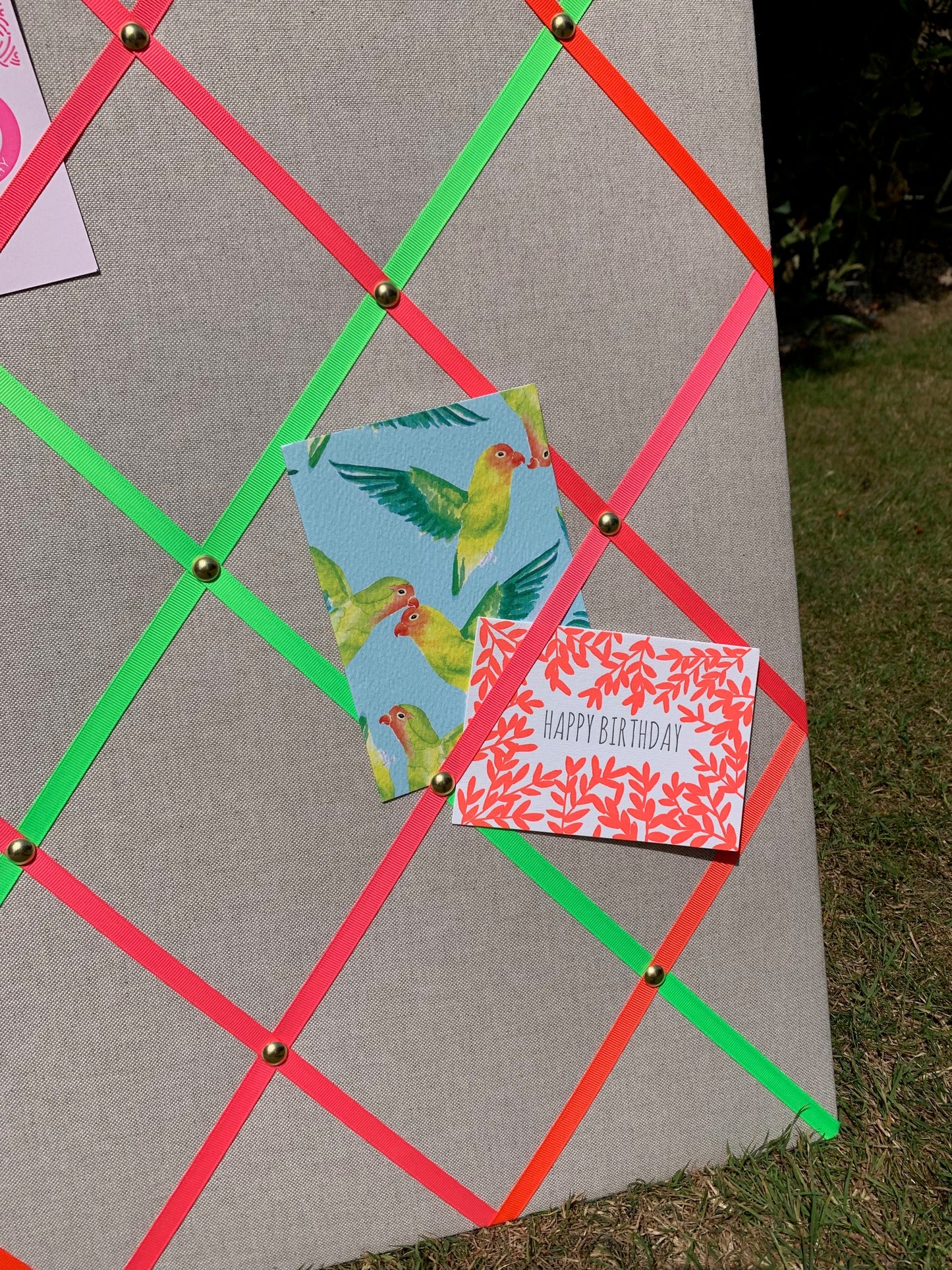 Neon Ribbon Fabric Notice Board