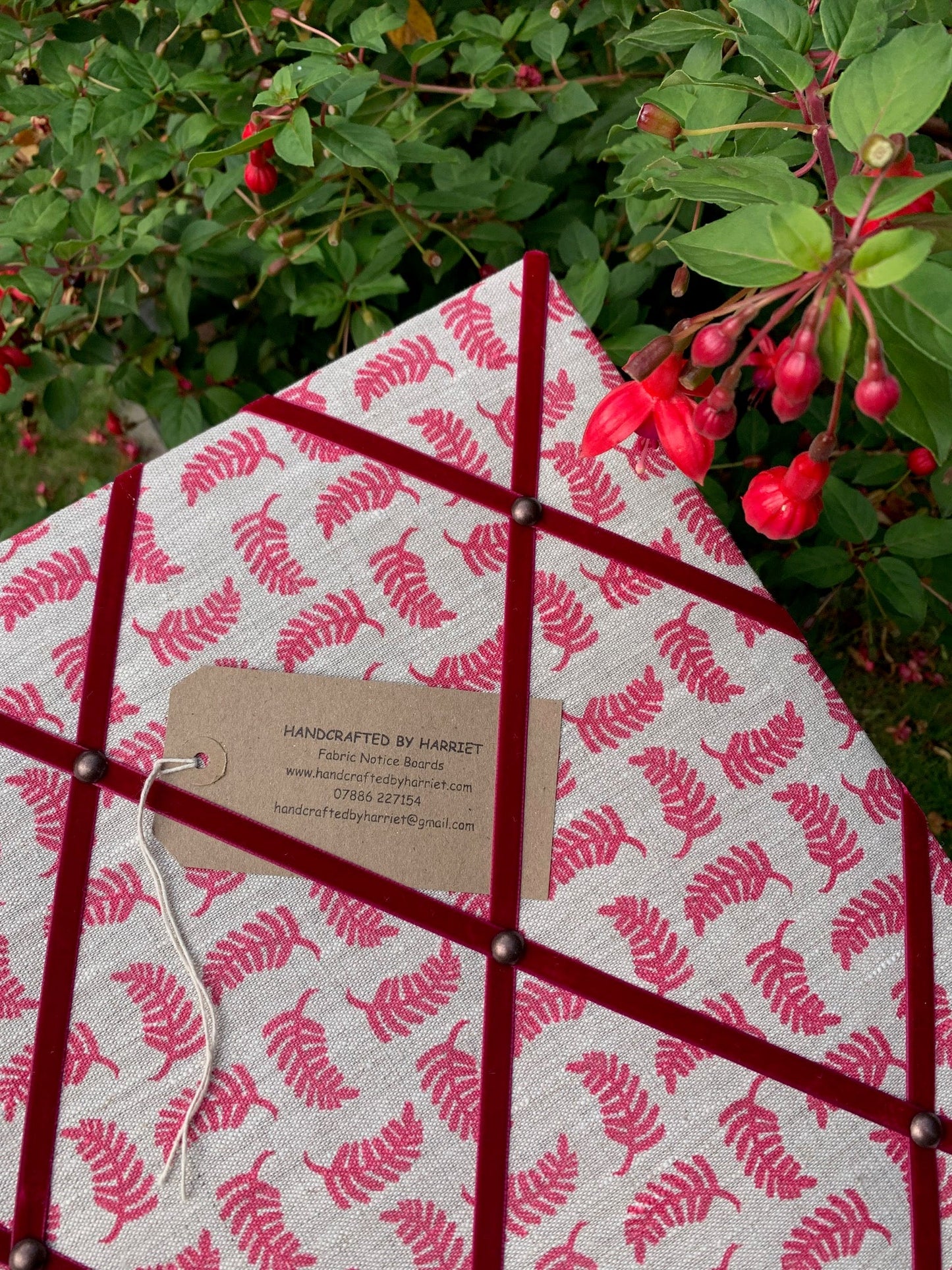 Box Green Forest Floor Fabric Notice Board