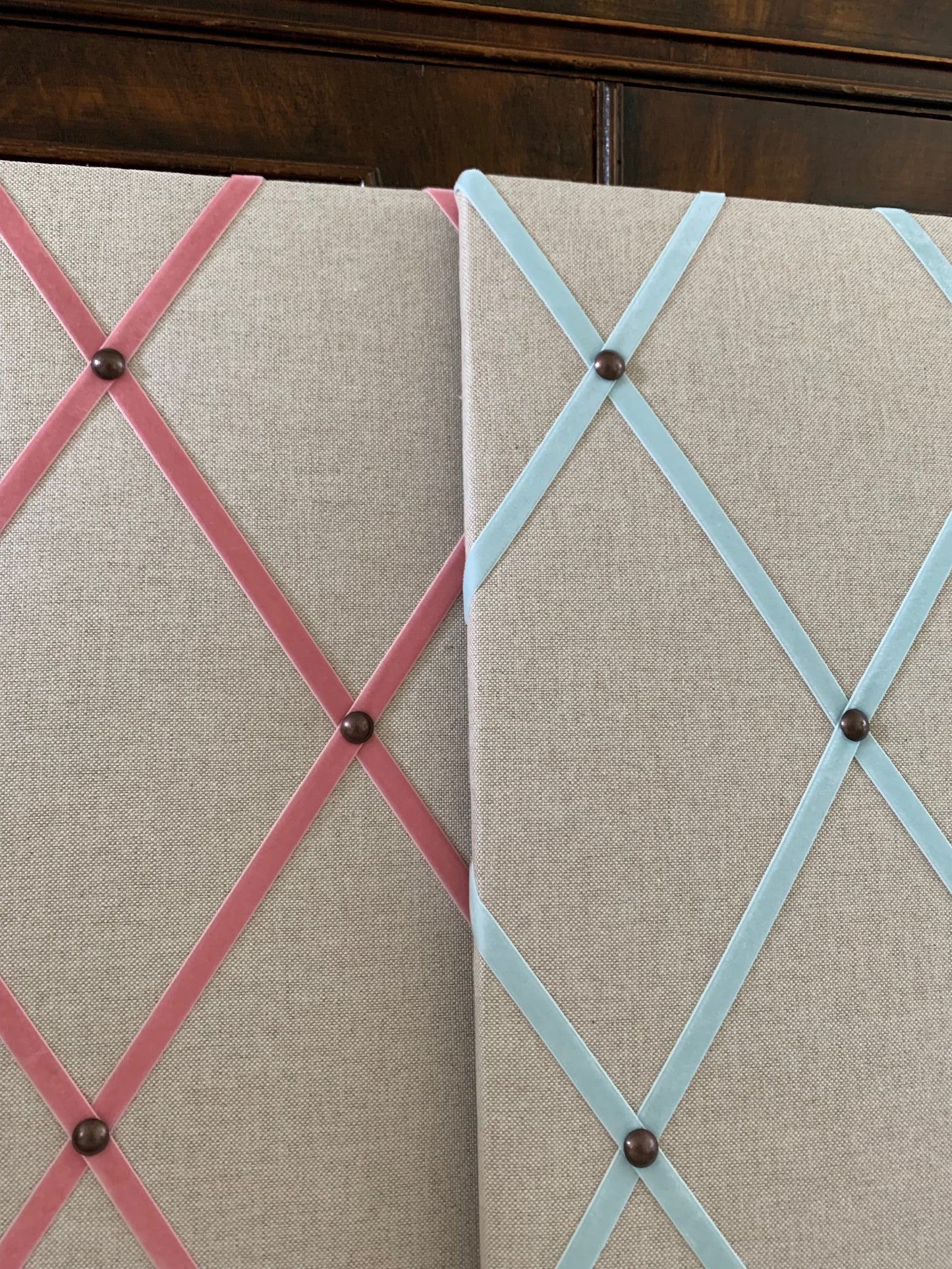 Velvet Ribbon Fabric Notice Board