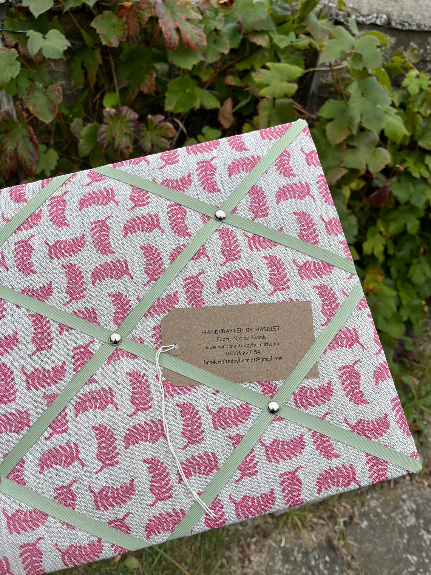 Flamingo Achillea Foliage Fabric Notice Board
