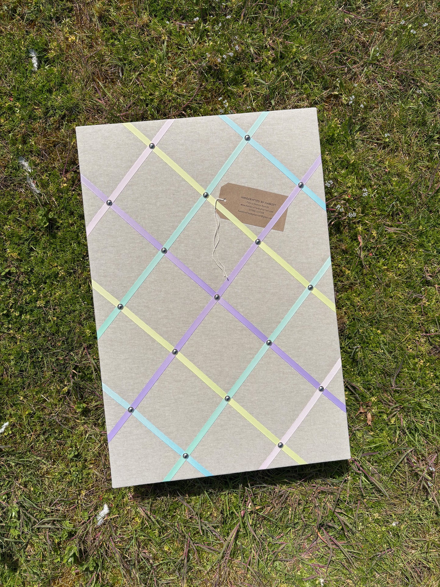 Pastel Ribbon Fabric Notice Board
