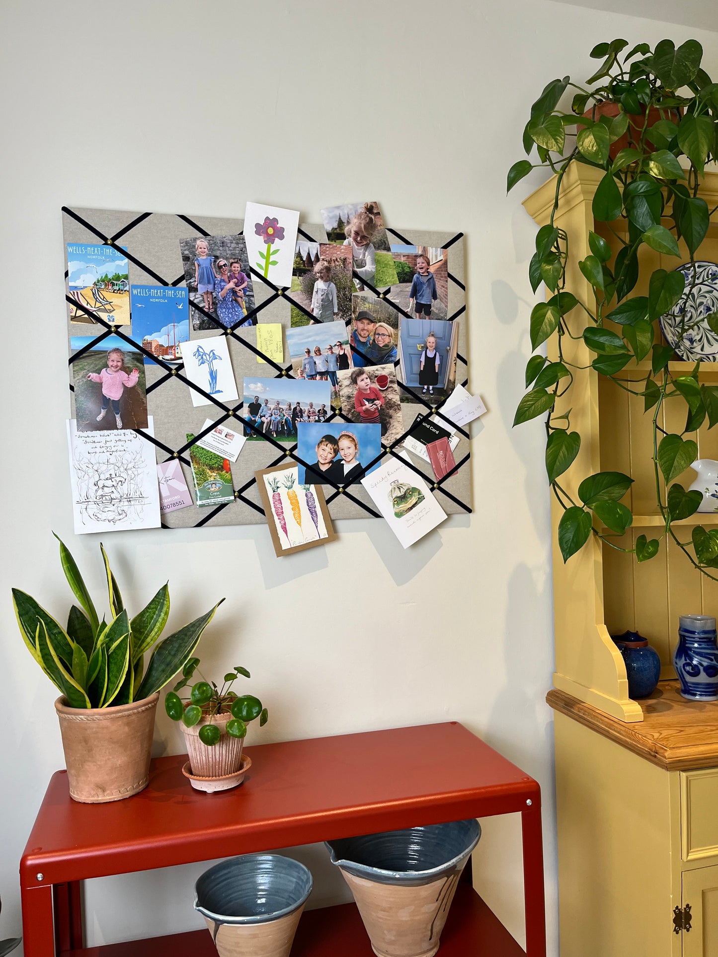 Velvet Ribbon Fabric Notice Board