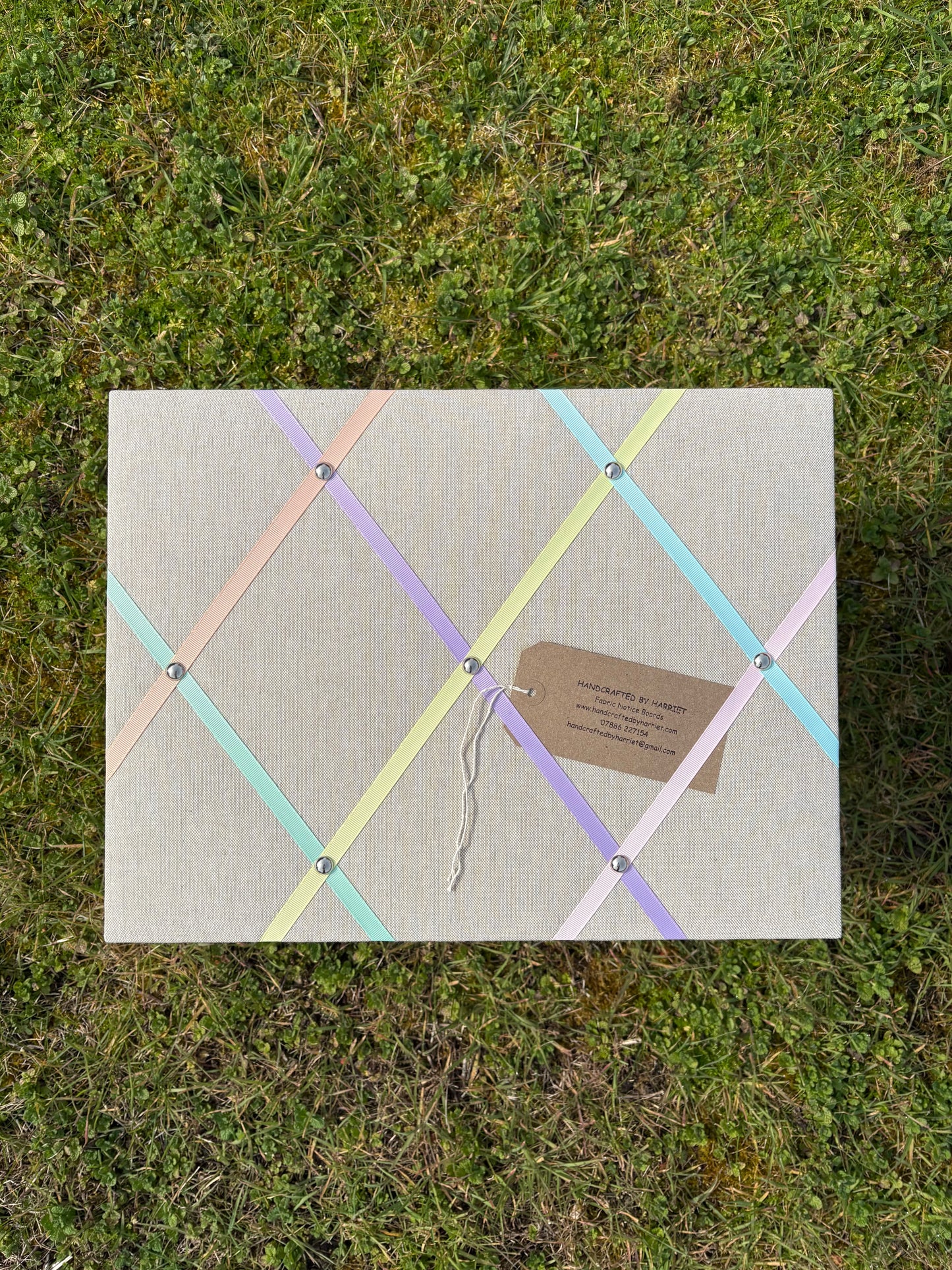 Pastel Ribbon Fabric Notice Board
