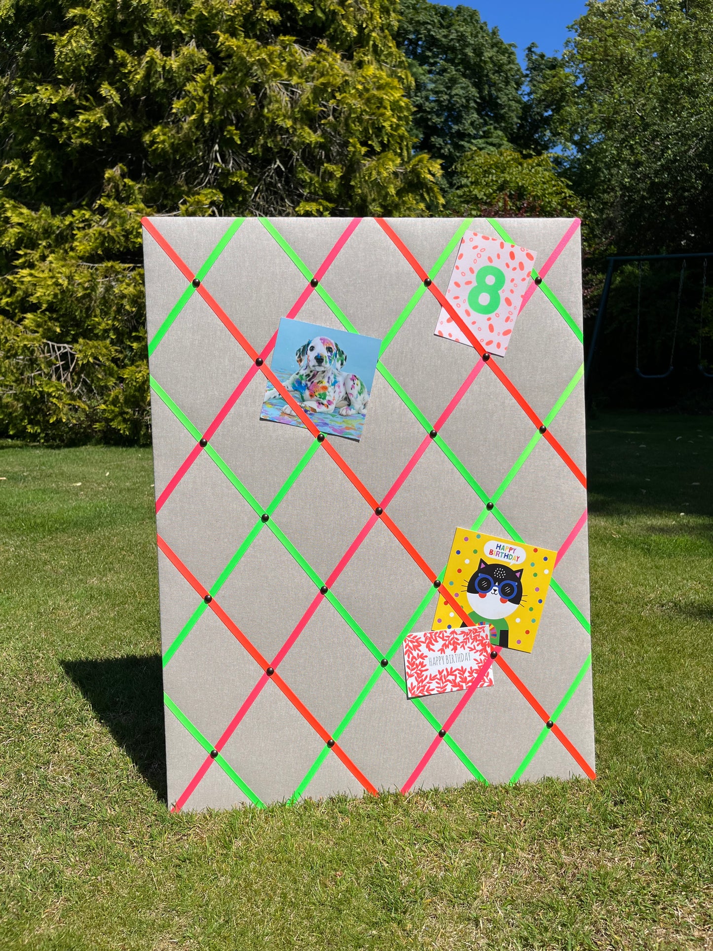 Neon Ribbon Fabric Notice Board