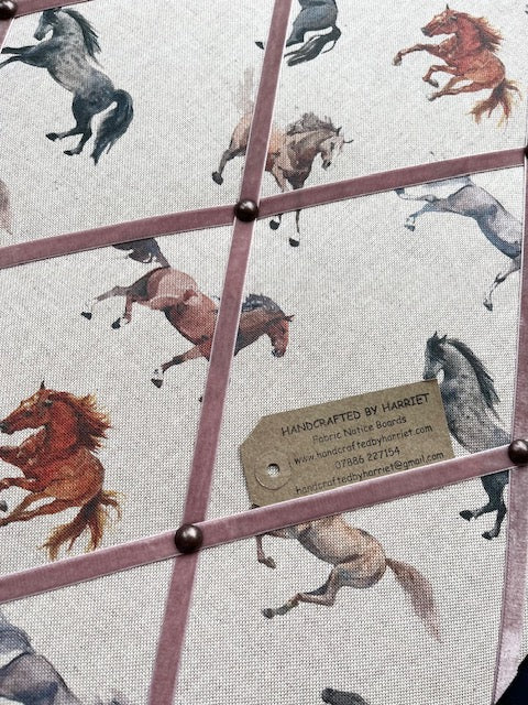 Wild Horses Fabric Notice Board