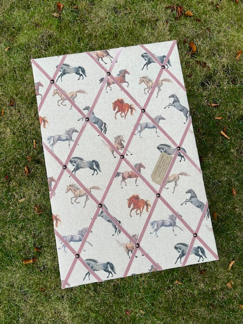 Wild Horses Fabric Notice Board