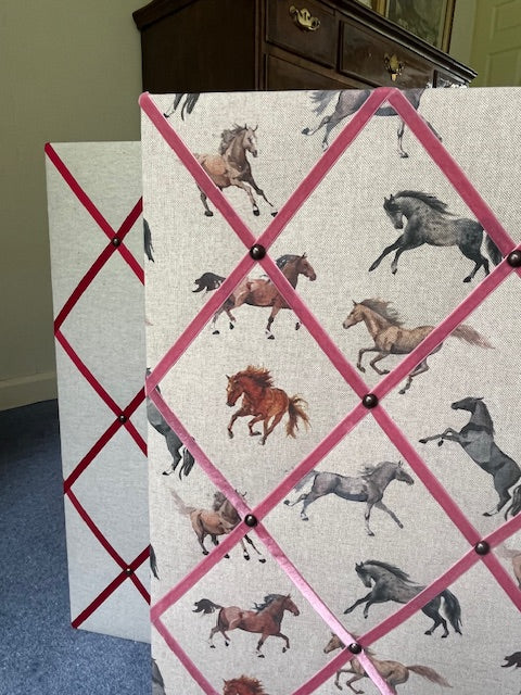 Wild Horses Fabric Notice Board