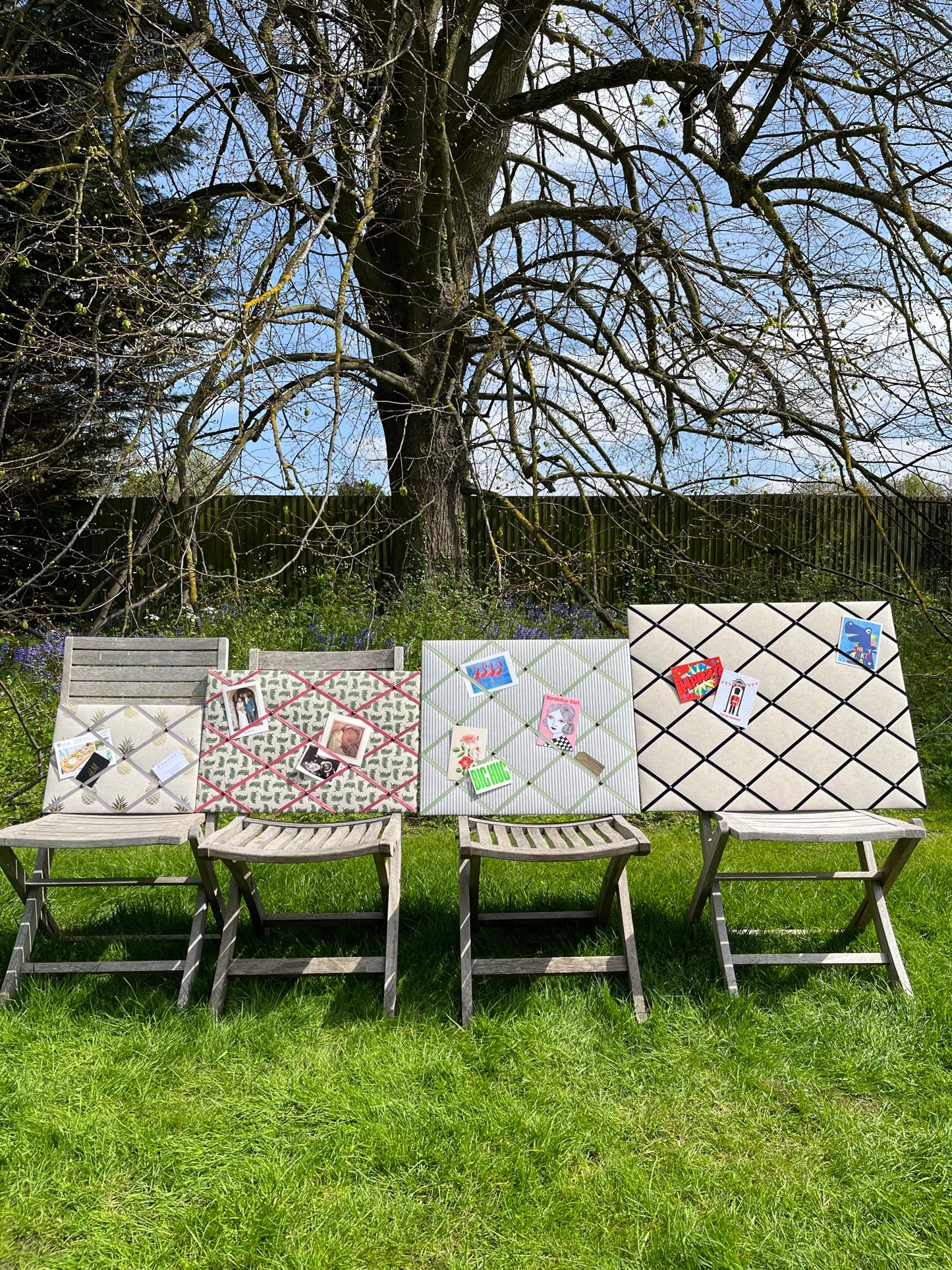 Rainbow Ribbon Fabric Notice Board